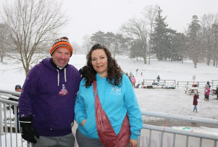 Julia’s Hope Cup organizer Paul Turner and the Hope Centre’s Jennifer Sinclair at the 14th annual fundraiser in Welland’s Chippawa Park.