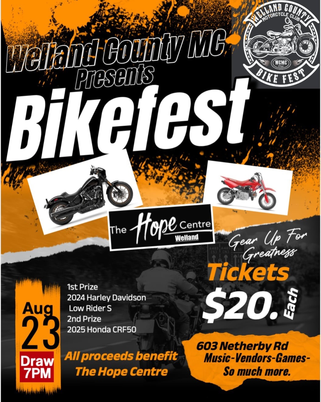 Bikefest 2025 Raffle Draw Poster